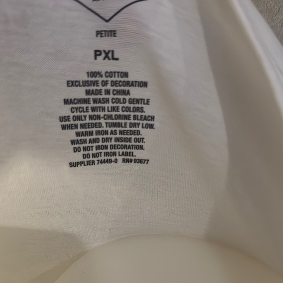 St. John's Bay White and Blue Embroidered Tunic with Mandarin Collar - Picture 6 of 6